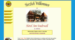 Desktop Screenshot of hotel-am-stadtwall.de